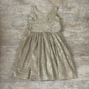 Elegant Gold Kids Dress
